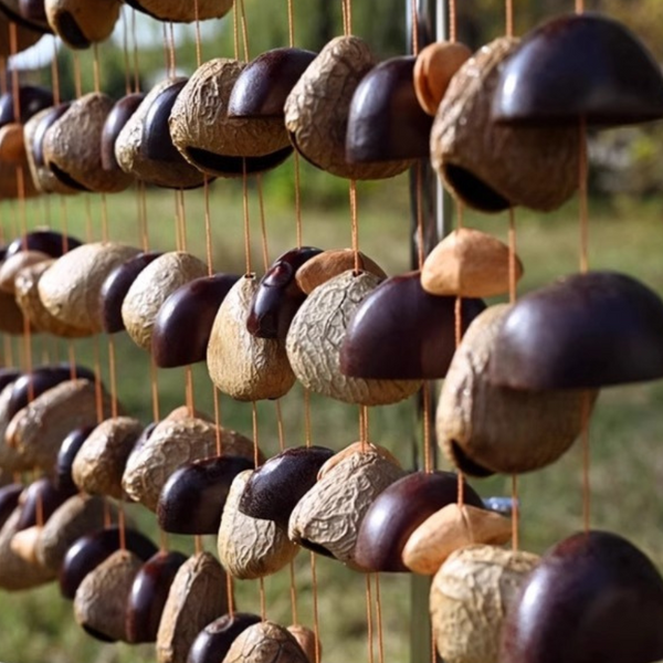 Handmade Triple Seed Hanging Rattle Chime